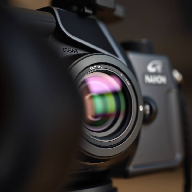 Nahaufnahme einer Kamera mit verschiedenen Einstellungen, die die Grundlagen der Fotografie symbolisieren.