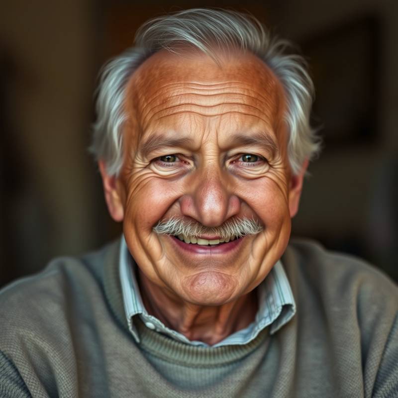 Portrait eines älteren Herren mit freundlichem Lächeln.